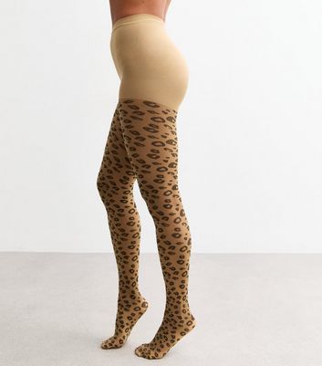 Brown Leopard Print Tights New Look