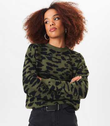 Gini London Green Animal Print Jumper 