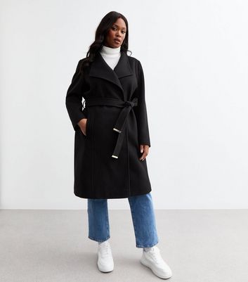 Black felt coat online