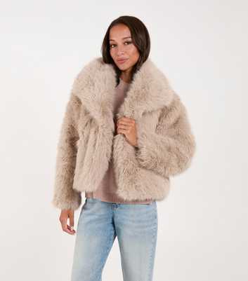 Blue Vanilla Stone Faux Fur Coat