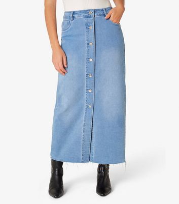 Denim midi skirt new look best sale