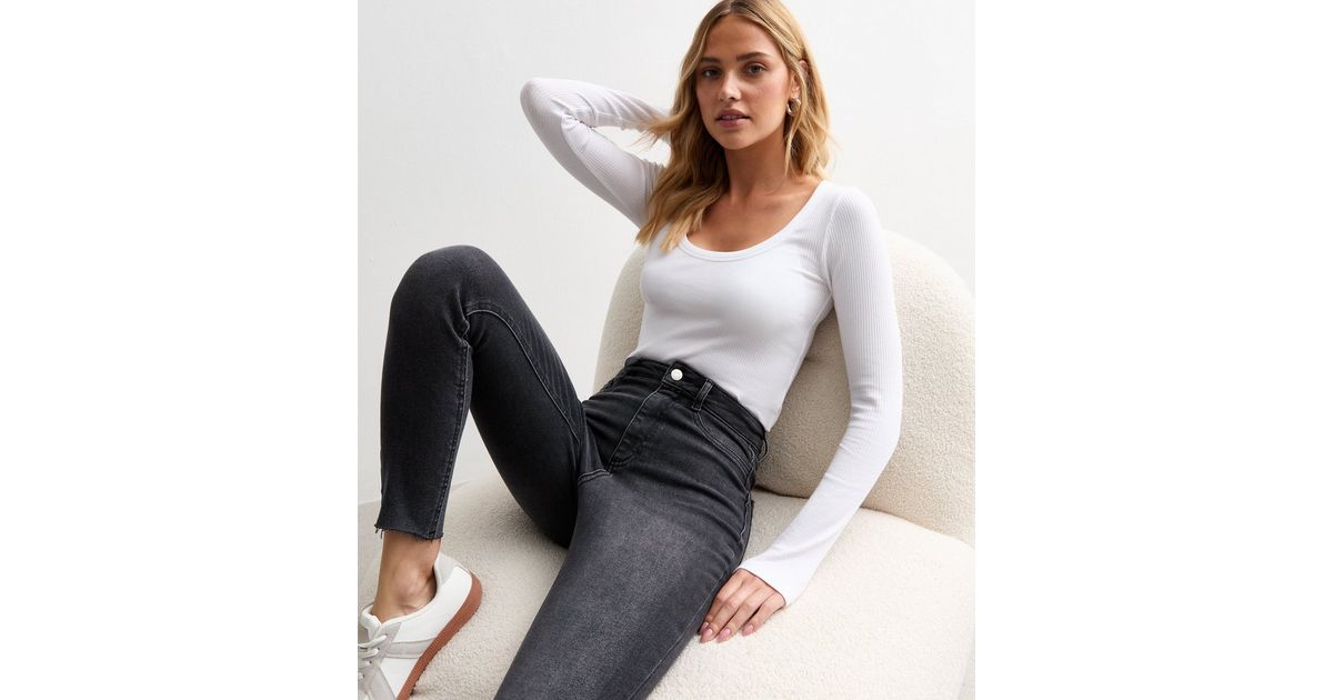 My Fave Scoop Neck Long Sleeve White main image 0