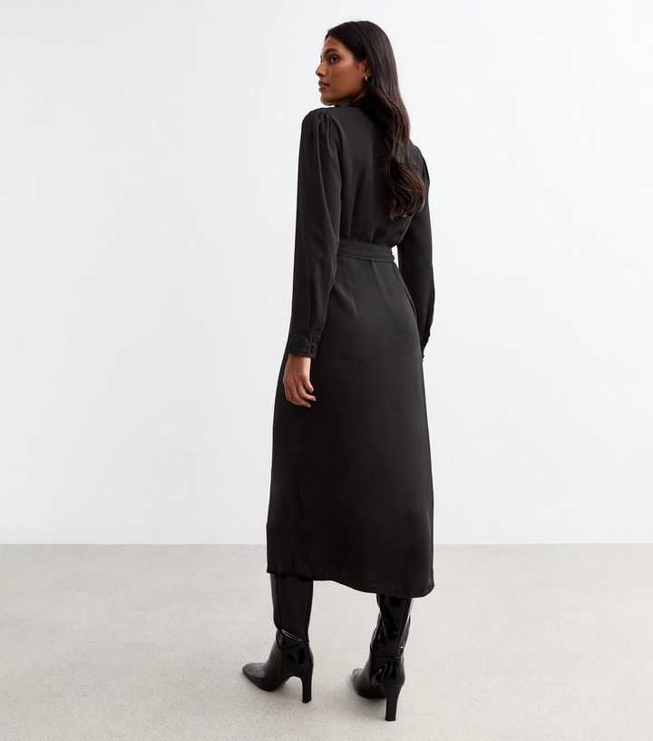 Black Belted Midi Shirt Dress | New Look Black Belted Midi Shirt Dress | New Look