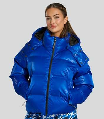 South Beach Blue Padded Hooded Ski Jacket