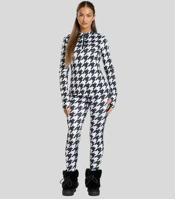 South Beach Black Checked Base Layer Leggings