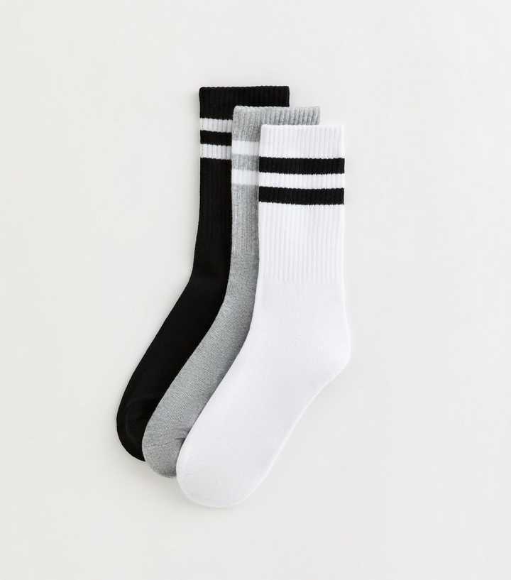 Pack of 3 Black Stripe Socks
