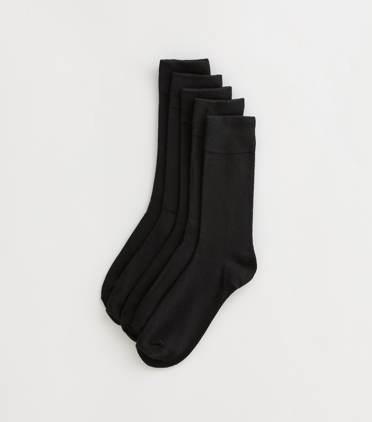 Men's Pack Of 5 Black Socks New Look