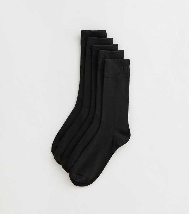 Mens Pack Of 5 Black Socks