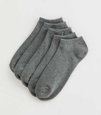 Pack Of 5 Grey Trainer Liner Socks