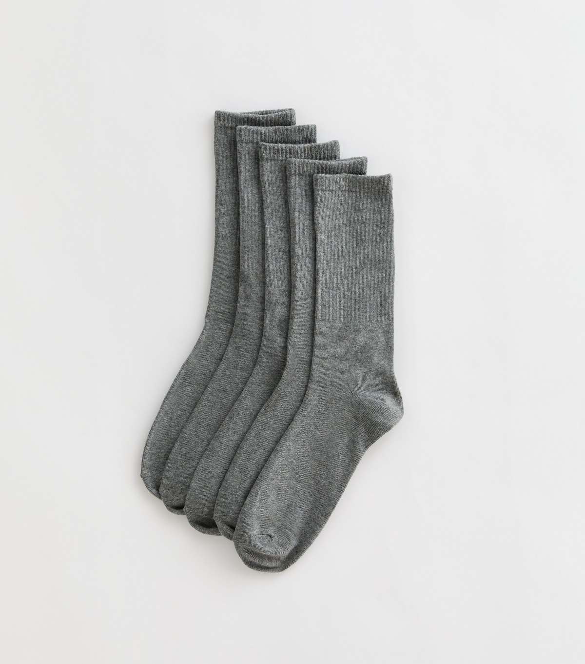 Men's Pack Of 5 Grey Socks New Look