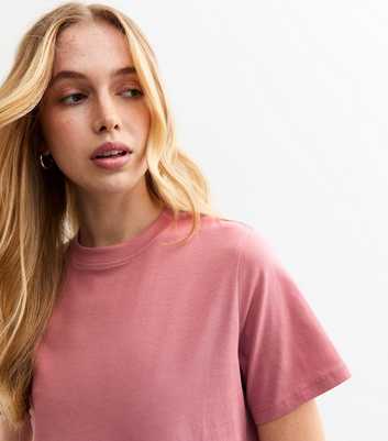 Pink Cotton Jersey T-Shirt 