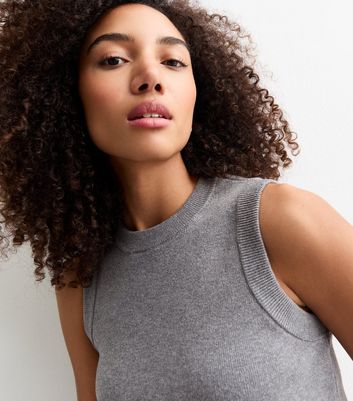 Grey Compact Knit Tank Top | New Look Grey Compact Knit Tank Top | New Look