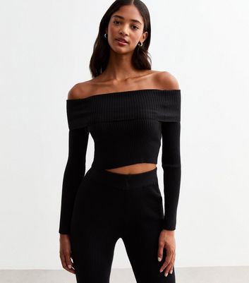 new look black off the shoulder top