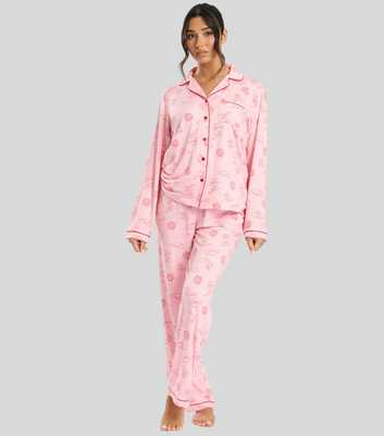 Loungeable Pink Cowboy Pyjama Set