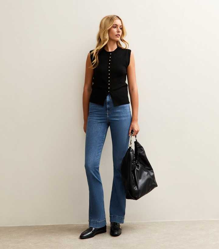 Tall Blue Flared Jeans 