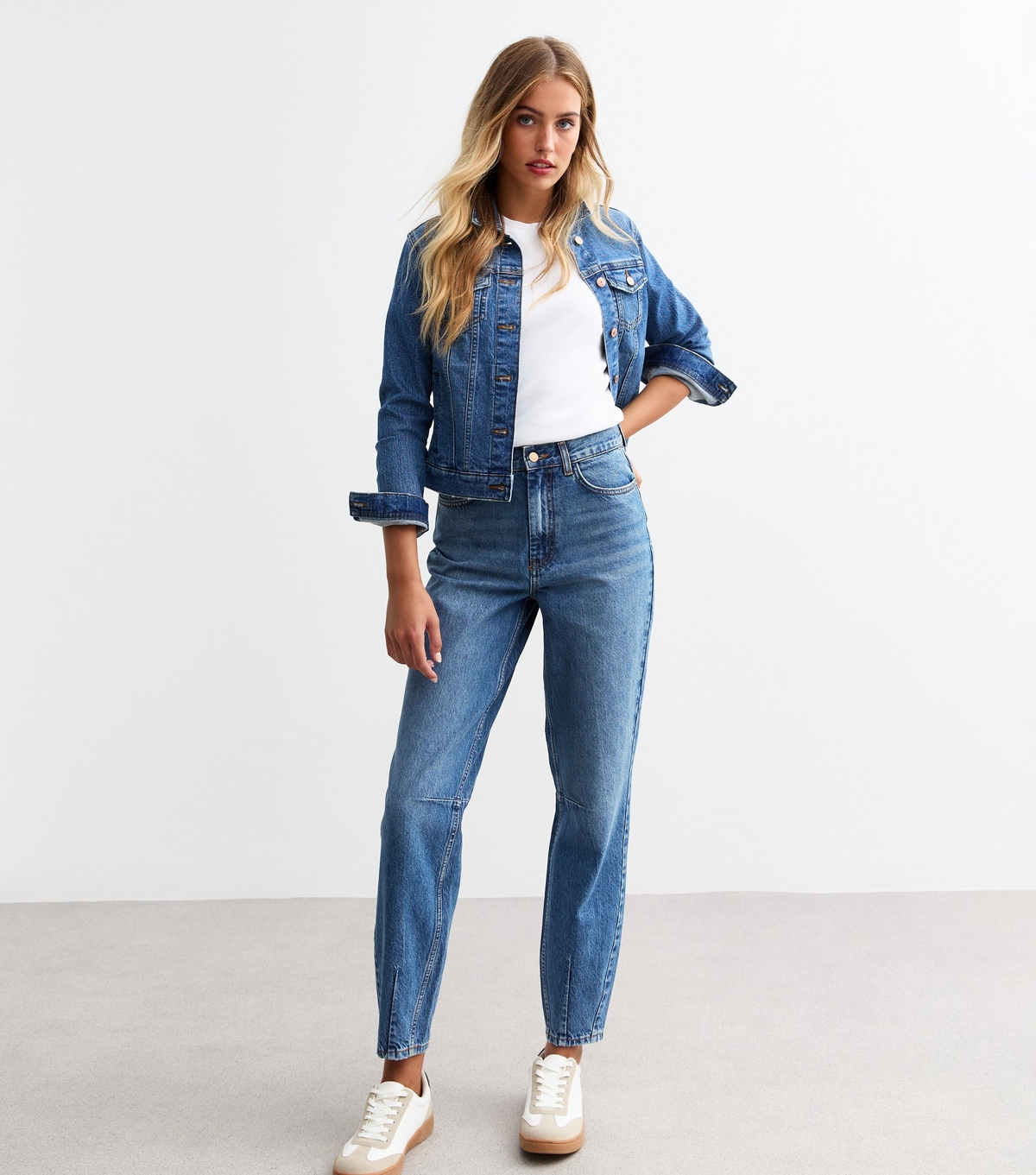 Women's Tall Blue Barrel Leg Jeans New Look