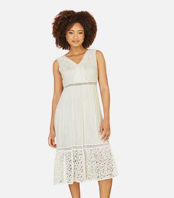 Yumi Cotton-Blend Lace Embroidered Midi Dress