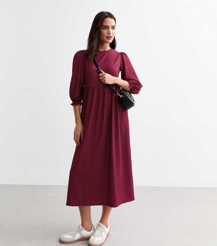 size 16 burgundy dress Ladivine CD243 Size 16, 24 Burgundy Long Sleeve Chiffon A Line Formal Dress V Neck Bridesmaid Dress Bridesmaid 16 / Burgundy