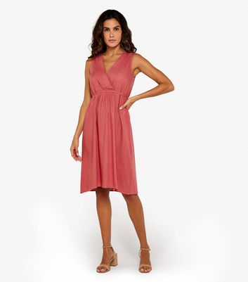 Pink knee length dress hotsell