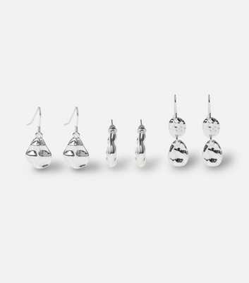 Muse 3 Pack Silver Tone Earrings