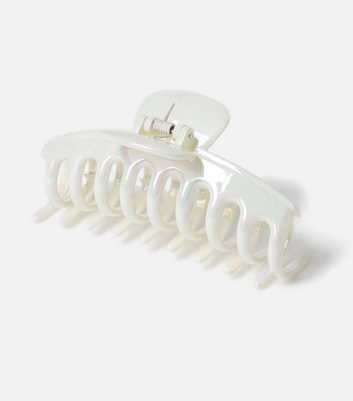 Muse White Mirror Design Large Claw Hair Clip