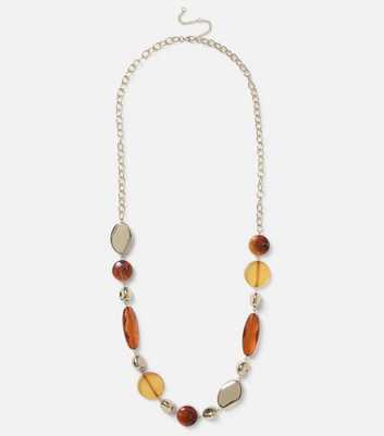 Muse Rust Mixed Gem Long Necklace