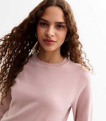 Pink Crew Neck Sparkle Jumper