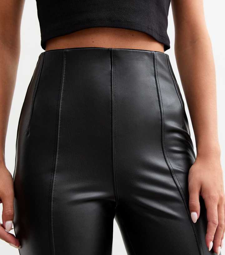 Leggings Leather Look Petite Trousers Boohoo Petite Leather Look
