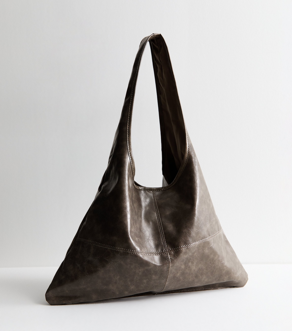Hobo Grey Leather-Look Tote Bag Public Desire New Look