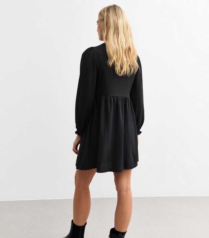 knee length dresses for ladies Walker Smock Mini Dress - Black