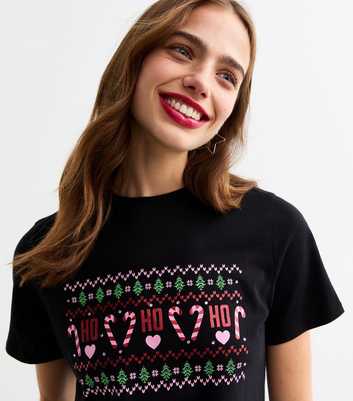 Black Christmas Ho Ho Ho T-Shirt