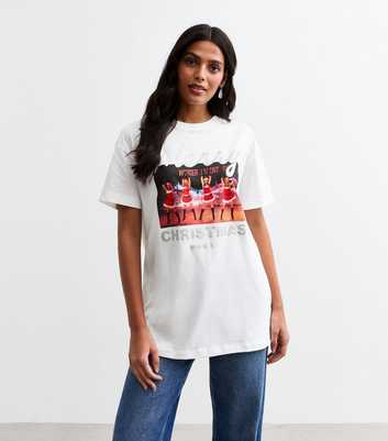 White Oversized Christmas Mean Girls T-Shirt