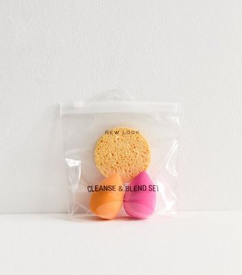 Pack of 3 Cleanse Blend Finish Makeup Sponges New Look