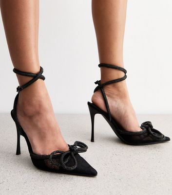 Black lace pumps womens shoes on sale