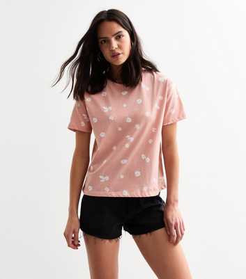 Pink Floral Boxy T-Shirt 