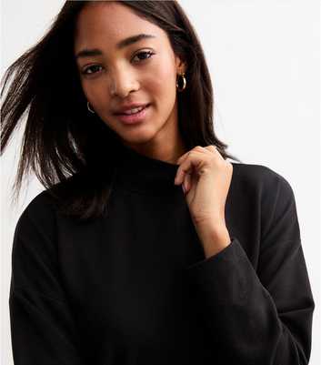 Black Stand Collar Top 