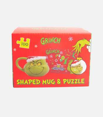 Fizz Creations Green Grinch Shaped Mug and Puzzle 