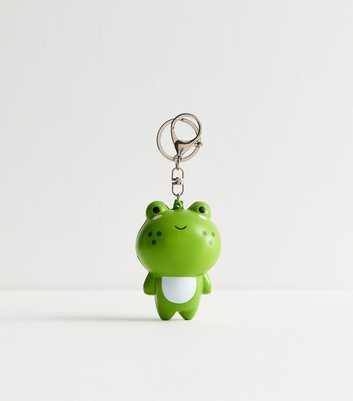 Green Smiley Frog Keyring