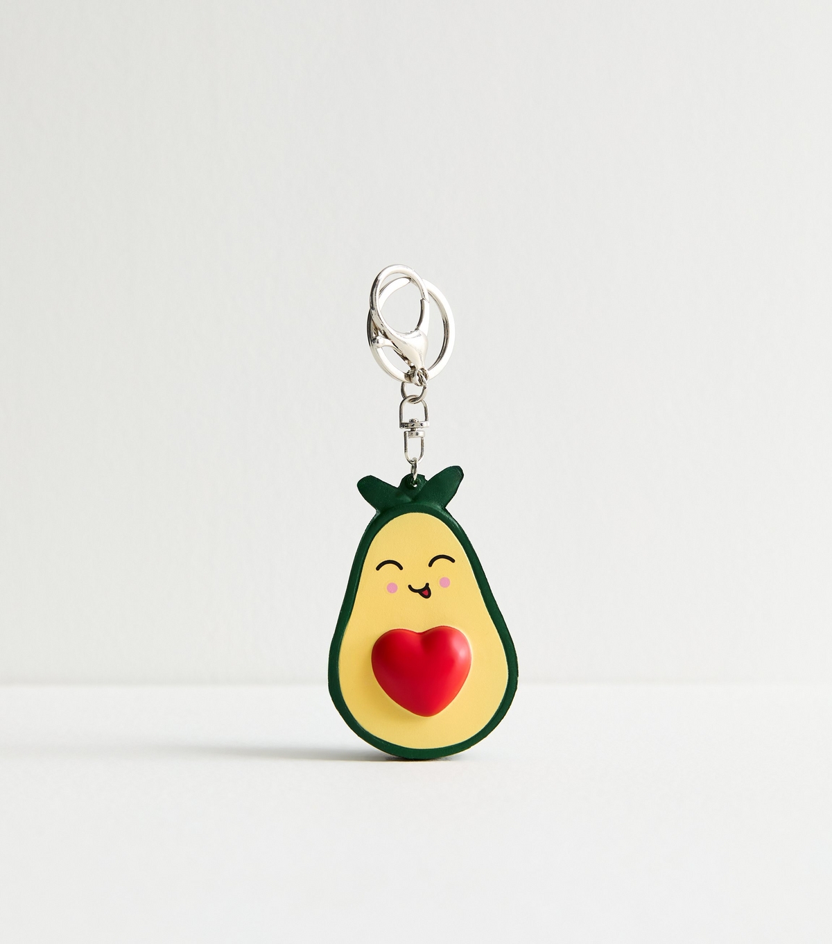 Green Avocado Heart Bag Charm New Look