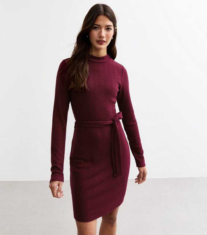 Dress Burgundy Cable Knit Jumper Berry Cable Knit Jumper Dress Matalan