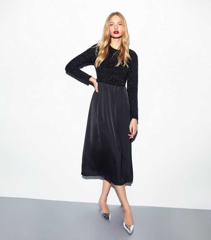 strapless open back dress Black Halter Midi Dress main image 0