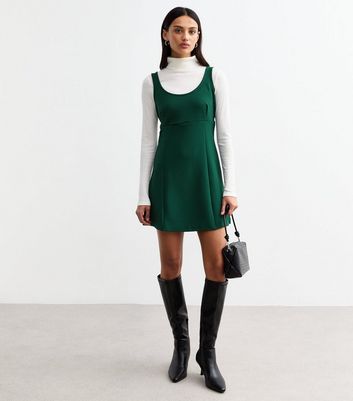 New look green pinafore dress best sale