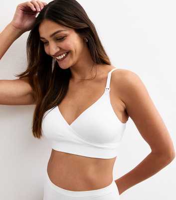 Maternity White Triangle Clip Nursing Bra