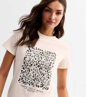 Off White Foil Leopard Print Graphic T-Shirt