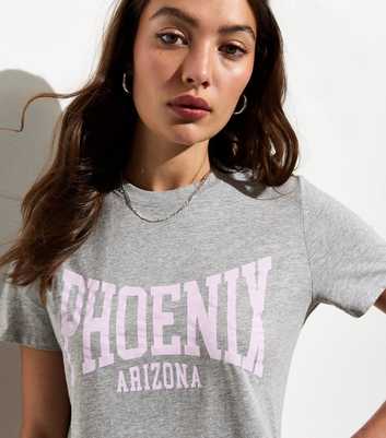 Grey Phoenix Print Cotton-Jersey T-Shirt