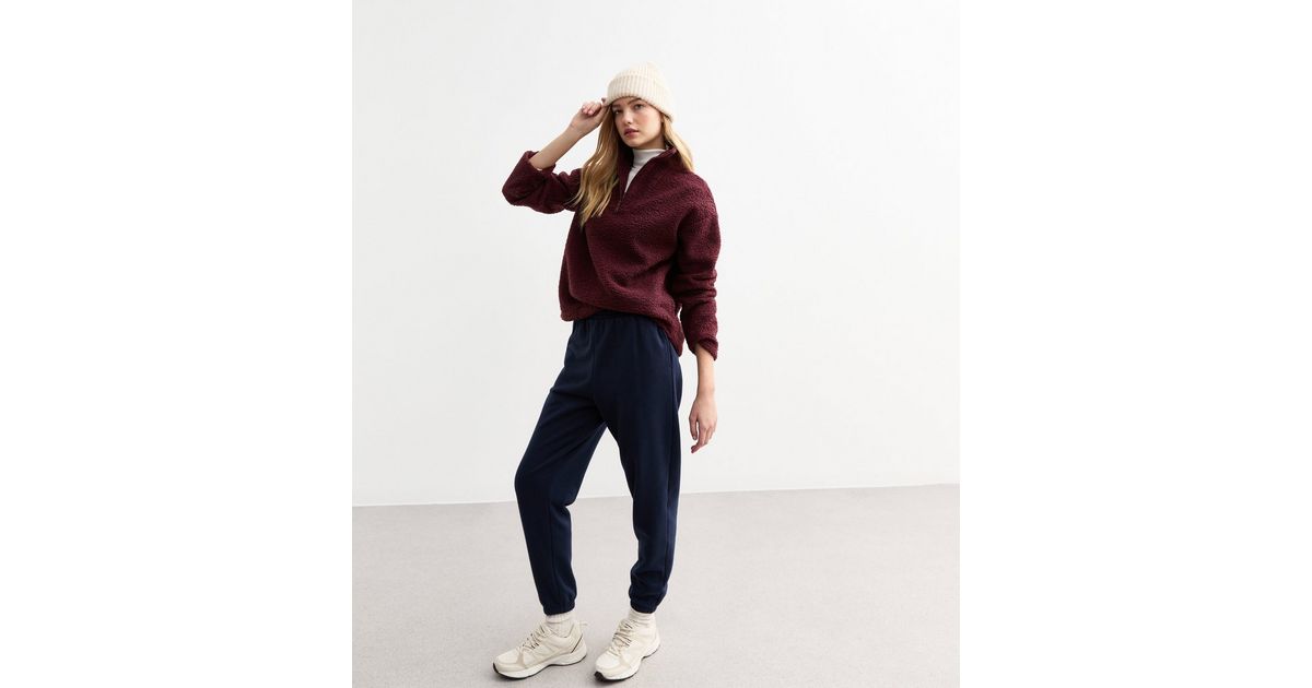 Burgundy Quarter Zip Sweatshirt