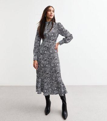 New look zebra midi dress hotsell