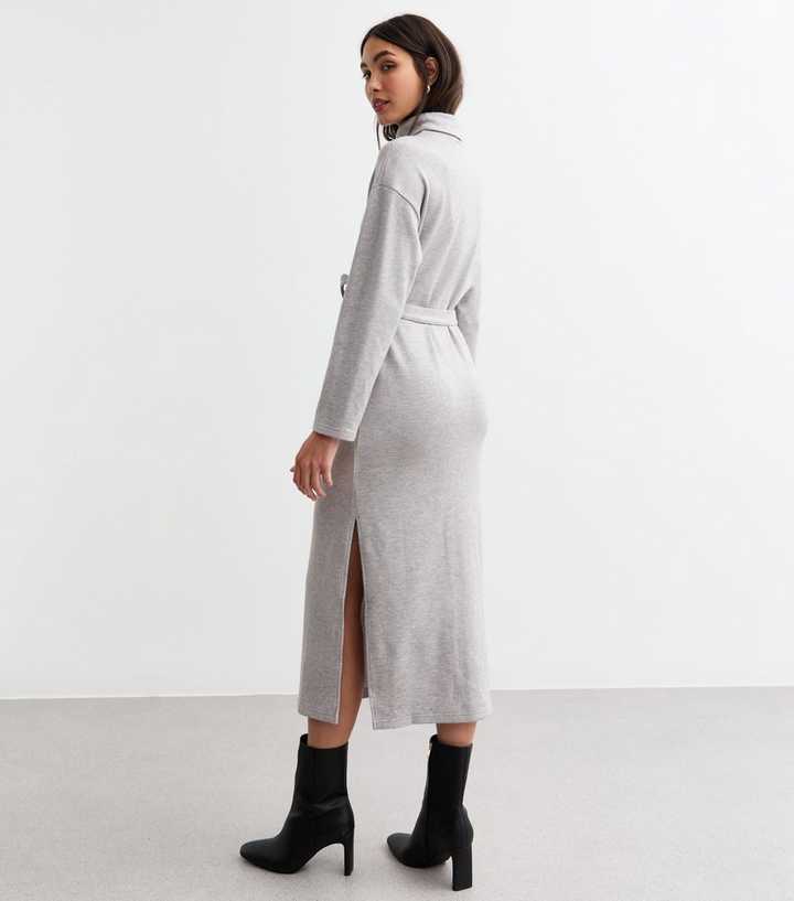 Robe Longue Manches Longues Gris/noir Maison Scotch - Taille 1 (Juniors), Neuve Avec étiquettes