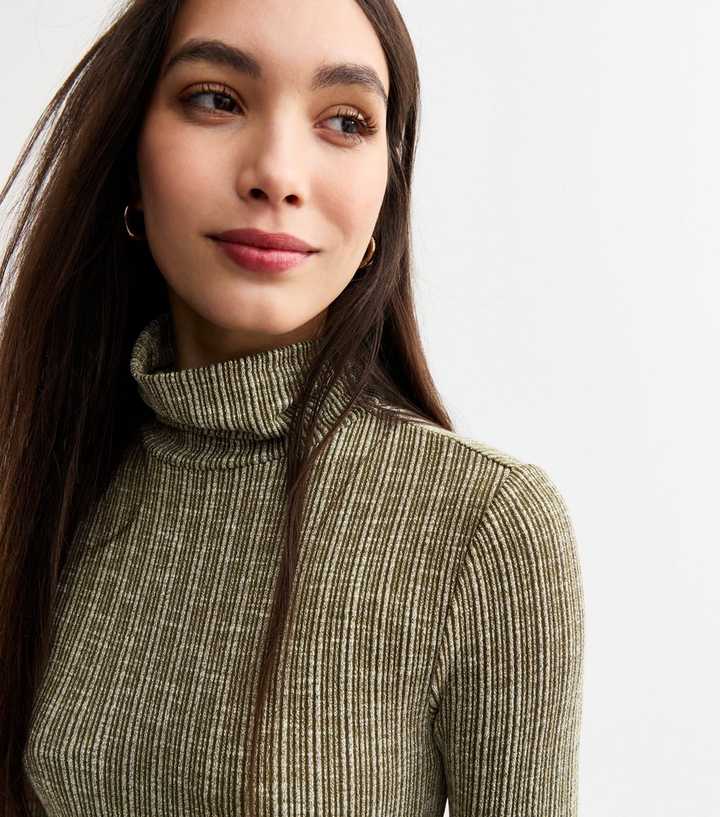 Ribbed Fine Knit Polo Neck Fine-knit Ribbed Cotton Polo Shirt Men