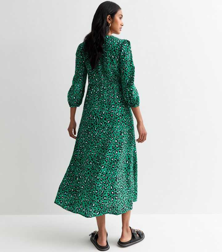 knee length dresses for ladies Look Mode Olive Leopard Print Long Tulle Skirt